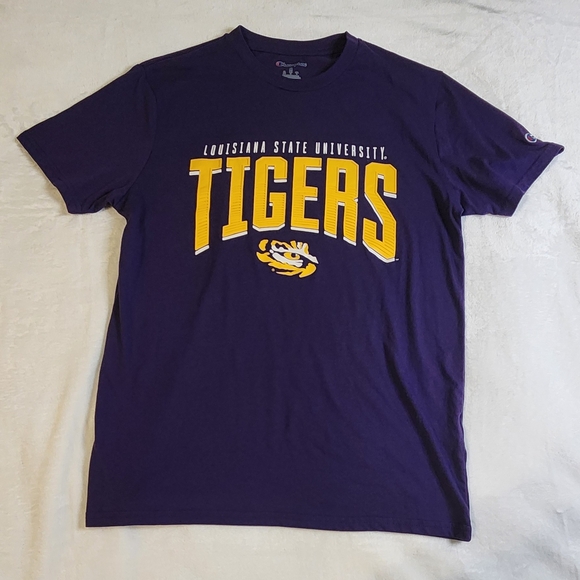 Champion LSU Tigers Purple T-Shirt, EUC, Size Medium - Picture 2 of 7